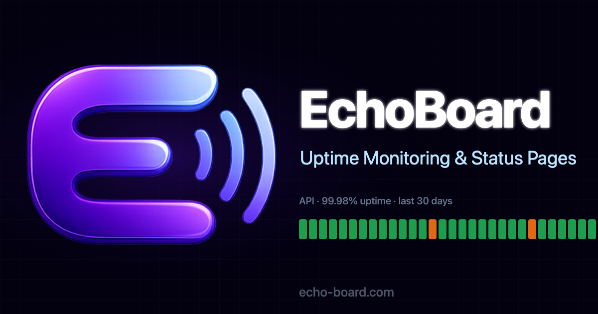 EchoBoard — Uptime Monitoring & Status Pages